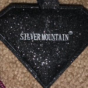 Silver mountain necklace